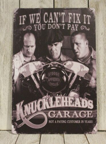 Auto Repair Shop In - Placa de Metal de Lata Knuckleheads