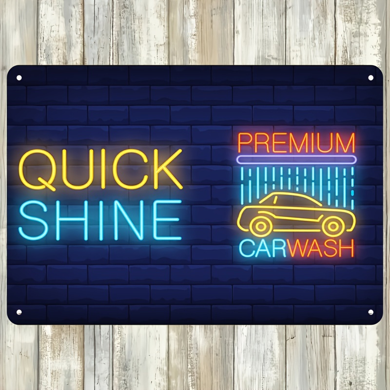 Auto Repair Shop In - Letreiro Neon Quick Shine Car Wash