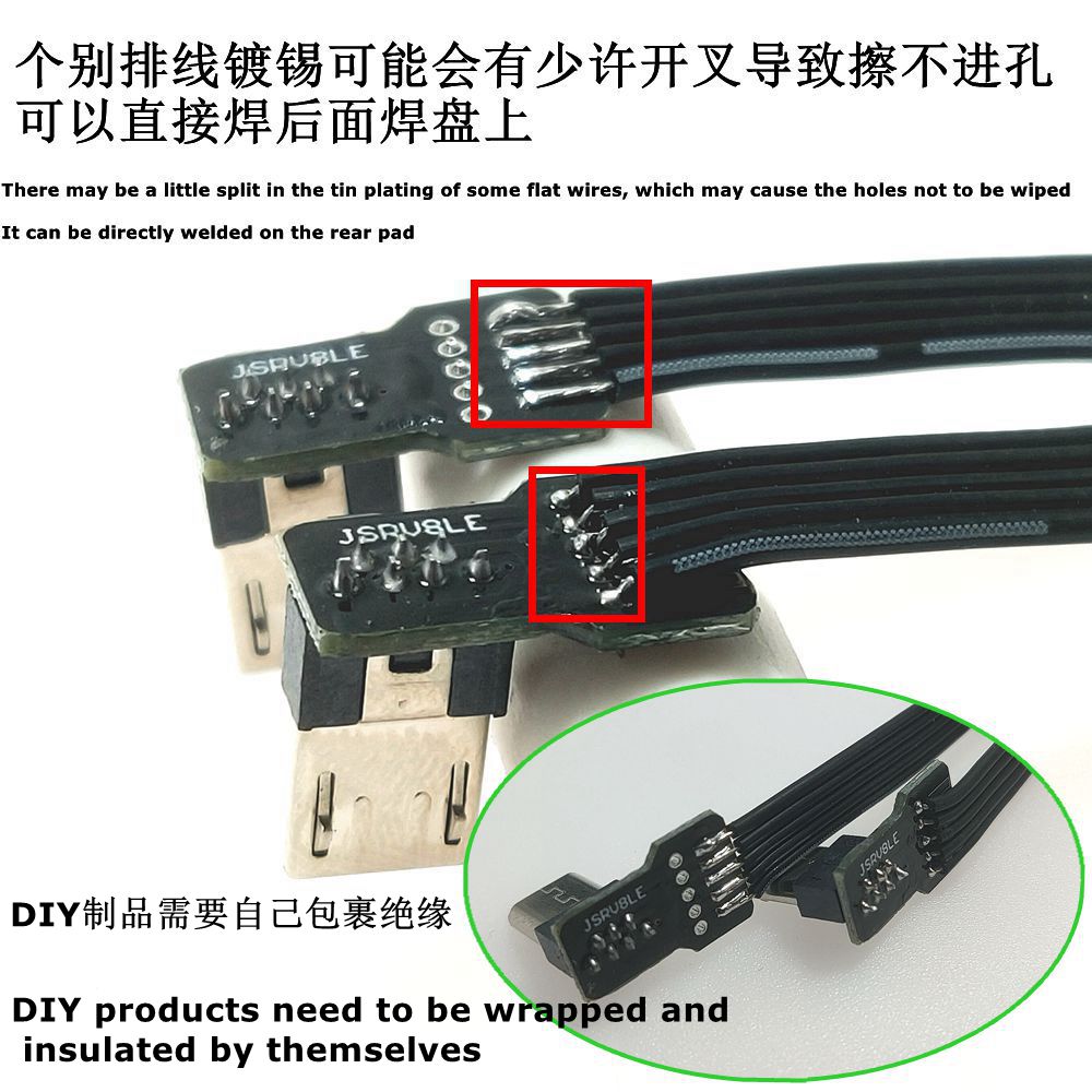 2 Peças DIY Mini Conector USB  - Transmission Jack Adapter avaliação e preço